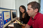 Study participant engaged on computer task