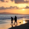 romantic couple on beach