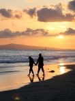 romantic couple on beach