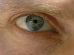 close up of a man's eye