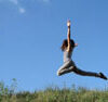 girl jumping outdoors