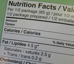 nutrition label