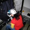 a participant in the dichoptic stimulus study