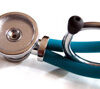 a doctor's green stethoscope