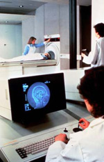 patient undergoing an MRI